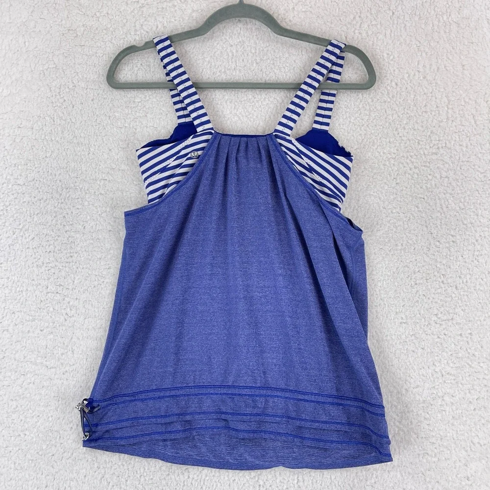 Lululemon‎ Blue Back On Track Tank Top Womens Athletic Pullover Yoga Size 8